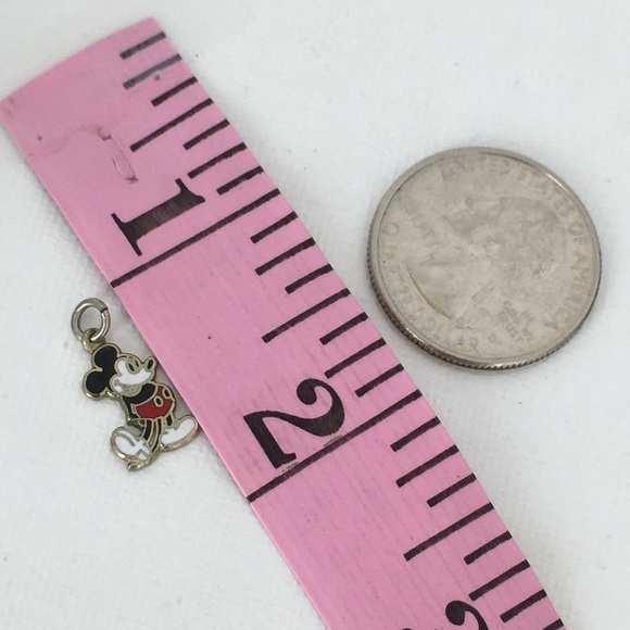 Vintage Walt Disney Mickey Mouse Tiny Charm Pendant Gold Miniature Collectible - Picture 7 of 11